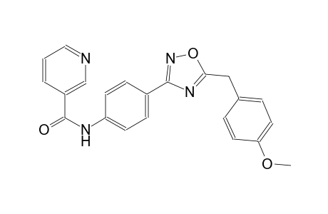 N-{4-[5-(4-methoxybenzyl)-1,2,4-oxadiazol-3-yl]phenyl}nicotinamide
