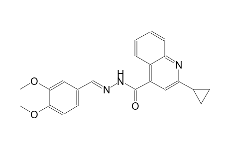 2-cyclopropyl-N'-[(E)-(3,4-dimethoxyphenyl)methylidene]-4-quinolinecarbohydrazide