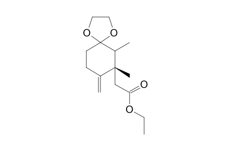 Ethyl 2-[3,3-(ethylenedioxy)-1,2-dimethyl-6-methylenecyclohexyl]acetate
