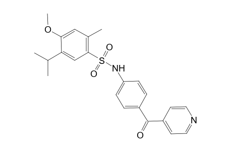 Benzenesulfonamide, 4-methoxy-2-methyl-5-(1-methylethyl)-N-[4-(4-pyridinylcarbonyl)phenyl]-