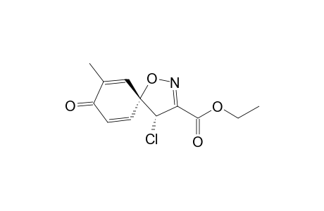 (4.alpha.,5.beta.)-Ethyl 4-chloro-7-methyl-8-oxo-1-oxa-2-azaspiro[4,5]deca-2,6,9-triene-3-carboxylate