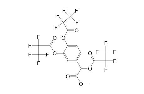Benzeneacetic acid, .alpha.,3,4-tris(2,2,3,3,3-pentafluoro-1-oxopropoxy)-, methyl ester