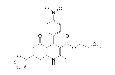 2-Methoxyethyl 7-(2-furyl)-2-methyl-4-(4-nitrophenyl)-5-oxo-4,6,7,8-tetrahydro-1H-quinoline-3-carboxylate