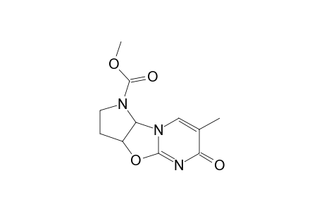 (3aR*,9aS*)-7-Methyl-N-(methoxycarbonyl)-6-oxo-2,3,3a,9a-tetrahydropyrrolo[2',3' :4,5][1,3]oxazolo[3,2-a]pyrimidine