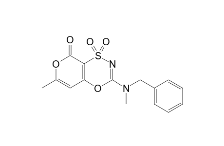 3-(N-Benzyl-N-methylamino)-6-methyl-1,1,8-trioxo-1H-1-.lambda(6).-pyrano[3,4-e]-(1,4,3)-oxathiazine