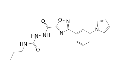 4-propyl-1-{{3-[m-(pyrrol-1-yl)phenyl]-1,2,4-oxadiazol-5-yl}carbonyl}semicarbazide