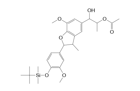 7-Methoxy-3-methyl-2-[4-(tert-butyldimethylsilyl)oxy-3-methoxyphenyl]-5-(1-hydroxy-2-acetoxypropyl)benzofuran