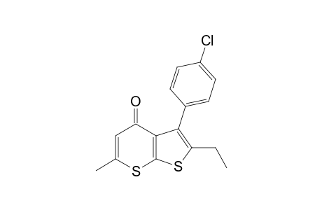 5-(4-CHLOROPHENYL)-6-ETHYL-2-METHYL-(4H)-4-OXOTHIENOTHIAPYRAN