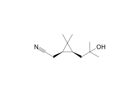 2,2-Dimethyl-3-(2'-hydroxy-2'-methylpropyl)cyclopropane-acetonitrile