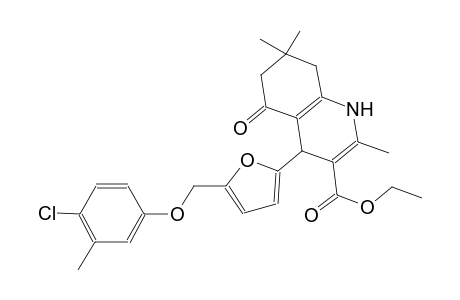 ethyl 4-{5-[(4-chloro-3-methylphenoxy)methyl]-2-furyl}-2,7,7-trimethyl-5-oxo-1,4,5,6,7,8-hexahydro-3-quinolinecarboxylate
