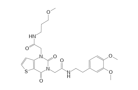 3-[5-(3,4-dimethoxyphenyl)-2-oxopentyl]-1-(6-methoxy-2-oxohexyl)-1H,2H,3H,4H-thieno[3,2-d]pyrimidine-2,4-dione