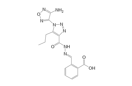 2-[(E)-({[1-(4-amino-1,2,5-oxadiazol-3-yl)-5-propyl-1H-1,2,3-triazol-4-yl]carbonyl}hydrazono)methyl]benzoic acid