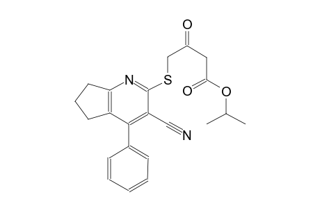 isopropyl 4-[(3-cyano-4-phenyl-6,7-dihydro-5H-cyclopenta[b]pyridin-2-yl)sulfanyl]-3-oxobutanoate
