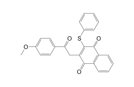 1,4-Naphthalenedione, 2-[2-(4-methoxyphenyl)-2-oxoethyl]-3-(phenylthio)-