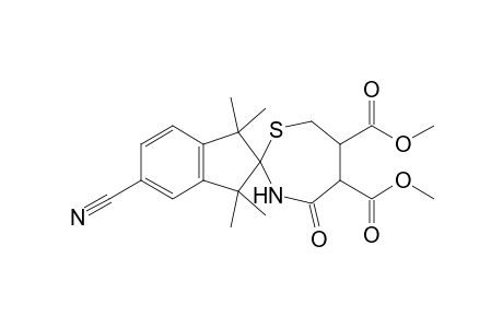 Dimethyl 6-cyano-2,3-dihydro-1,1,3,3-tetramethyl-4'-oxo-spiro[1H-indene-2,2'-(1,3)thiazepane]-5',6'-dicarboxylate