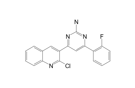 4-(2-CHLORO-QUINOLIN-3-YL)-6-(2-FLUOROPHENYL)-PYRIMIDIN-2-AMINE