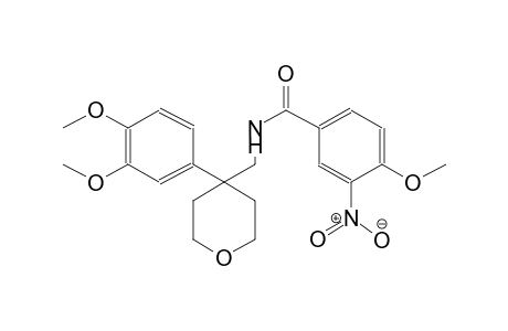 N-{[4-(3,4-dimethoxyphenyl)tetrahydro-2H-pyran-4-yl]methyl}-4-methoxy-3-nitrobenzamide