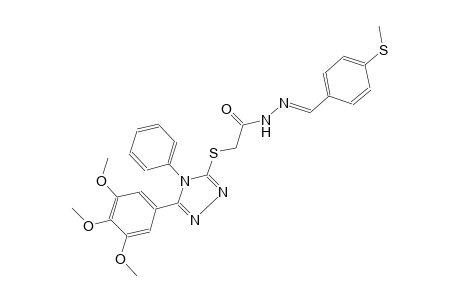 acetic acid, [[4-phenyl-5-(3,4,5-trimethoxyphenyl)-4H-1,2,4-triazol-3-yl]thio]-, 2-[(E)-[4-(methylthio)phenyl]methylidene]hydrazide