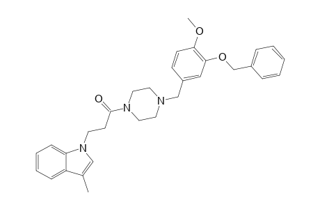 1-[4-[3-(BENZYLOXY)-4-METHOXYBENZYL]-PIPERAZIN-1-YL]-3-(3-METHYLINDOL-1-YL)-PROPAN-1-ONE