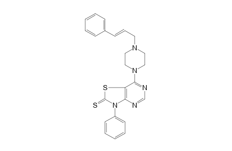 3-Phenyl-7-[4-[(E)-3-phenylprop-2-enyl]-1-piperazinyl]-2-thiazolo[4,5-d]pyrimidinethione