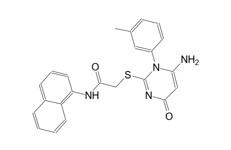 2-{[6-amino-1-(3-methylphenyl)-4-oxo-1,4-dihydro-2-pyrimidinyl]sulfanyl}-N-(1-naphthyl)acetamide
