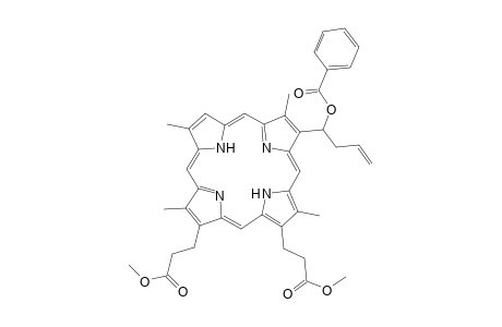 Dimethyl 3,3'-[8"-(1'"-benzoyloxybut-3'"-en-1'"-yl)-2",7",12",18"-tetramethyl-2",3"-dihydro-21H.23H-porphyrin-13",17"-diyl]-dipropionate