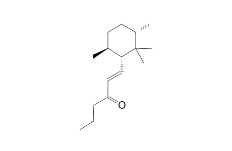 (+)-(1'S,3'S,6'S,E)-1-(2',2',3',6'-TETRAMETHYLCYCLOHEXYL)-HEX-1-EN-3-ONE