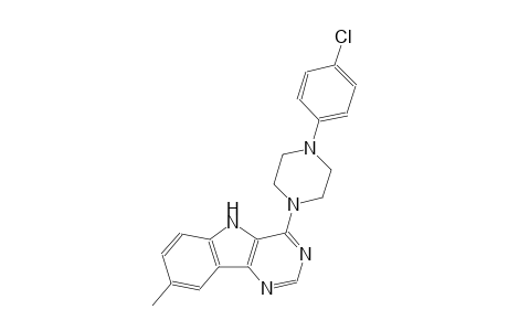4-[4-(4-chlorophenyl)-1-piperazinyl]-8-methyl-5H-pyrimido[5,4-b]indole