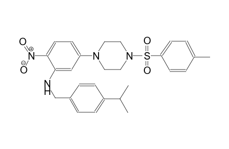 benzenemethanamine, 4-(1-methylethyl)-N-[5-[4-[(4-methylphenyl)sulfonyl]-1-piperazinyl]-2-nitrophenyl]-