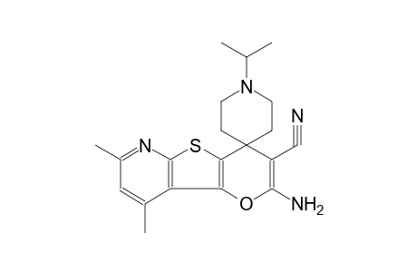 4'-amino-11',13'-dimethyl-1-(propan-2-yl)-3'-oxa-8'-thia-10'-azaspiro[piperidine-4,6'-tricyclo[7.4.0.0²,⁷]tridecane]-1'(9'),2'(7'),4',10',12'-pentaene-5'-carbonitrile