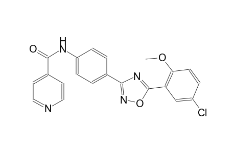 4-pyridinecarboxamide, N-[4-[5-(5-chloro-2-methoxyphenyl)-1,2,4-oxadiazol-3-yl]phenyl]-