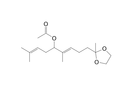 2-Methyl-2-(5-acetoxy-4,8-dimethyl-3E,7E-nonadienyl)-1,3-dioxolane