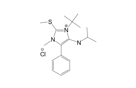 4-(tert-Butylamino)-1-ethyl-2-(methylthio)-5-phenyl-3-isopropylimidazolium Chloride