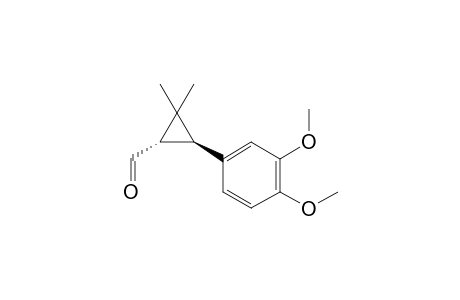 (1S*,3S*)-3-(3,4-dimethoxyphenyl)-2,2-dimethylcyclopropane-1-carboxaldehyde