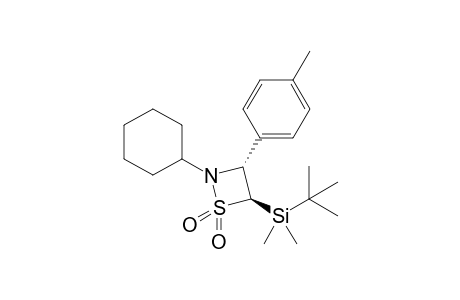 (3R*,4S*)-4-(tert-Butyldimethylsilyl)-2-cyclohexyl-3-(4-methylphenyl)-1,2-thiazetidine 1,1-Dioxide