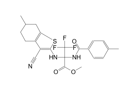 alanine, N-(3-cyano-4,5,6,7-tetrahydro-6-methylbenzo[b]thien-2-yl)-3,3,3-trifluoro-2-[(4-methylbenzoyl)amino]-, methyl ester