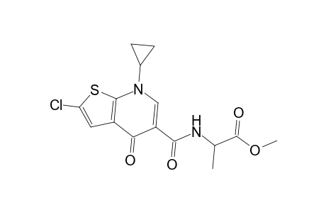 Methyl 2-{[(2-chloro-7-cyclopropyl-4-oxo-4,7-dihydrothieno[2,3-b]pyridin-5-yl)carbonyl]amino}propanoate