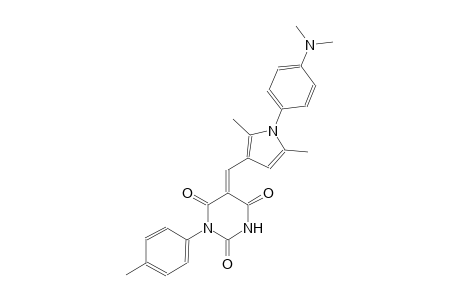2,4,6(1H,3H,5H)-pyrimidinetrione, 5-[[1-[4-(dimethylamino)phenyl]-2,5-dimethyl-1H-pyrrol-3-yl]methylene]-1-(4-methylphenyl)-, (5E)-