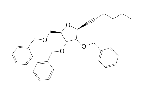 1-(2',3',5'-tris-O-Benzyl-.beta.-D-ribofuranosyl)-hexyne