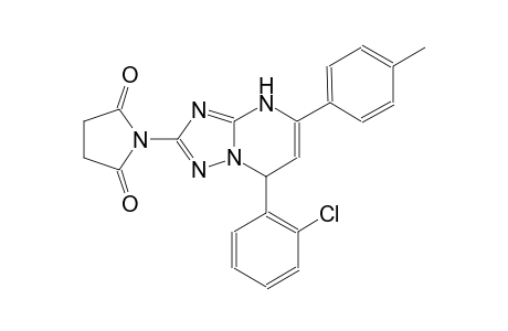 1-[7-(2-chlorophenyl)-5-(4-methylphenyl)-4,7-dihydro[1,2,4]triazolo[1,5-a]pyrimidin-2-yl]-2,5-pyrrolidinedione