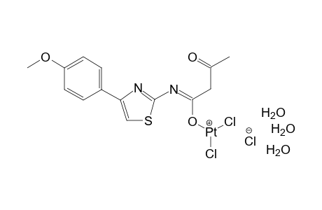 dichloro[(1Z)-1-{[4-(4-methoxyphenyl)-1,3-thiazol-2-yl]imino}-3-oxobutoxy]platinumylium trihydrate chloride