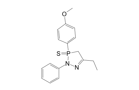 2H-1,2,3-Diazaphosphole, 5-ethyl-3,4-dihydro-3-(4-methoxyphenyl)-2-phenyl-, 3-sulfide