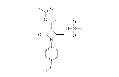 (ALPHA-S,3-S,4-S)-3-(1-ACETOXYETHYL)-4-(MESYLOXYMETHYL)-N-(4-METHOXYPHENYL)-AZETIDINE-2-ONE