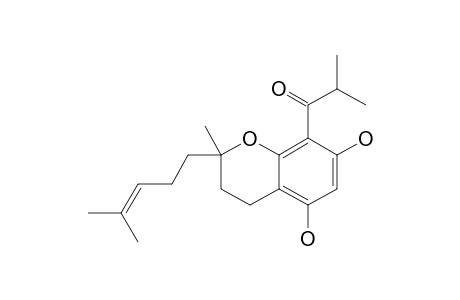1-[5,7-dihydroxy-2-methyl-2-(4-methylpent-3-enyl)chroman-8-yl]-2-methylpropan-1-one