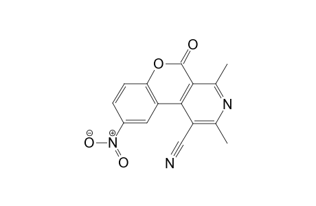 2,4-Dimethyl-9-nitro-5-oxo-5H-chromeno[3,4-c]pyridine-1-carbonitrile