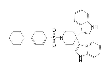 1H-indole, 3-[1-[(4-cyclohexylphenyl)sulfonyl]-4-(1H-indol-3-yl)-4-piperidinyl]-