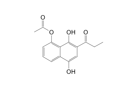(5,8-dihydroxy-7-propanoyl-1-naphthyl) acetate