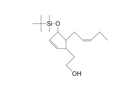 1-(T-Butyl-dimethyl-silyloxy)-4-(2-hydroxy-ethyl)-5-(pent-2-enyl)-cyclopent-2-ene