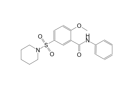 benzamide, 2-methoxy-N-phenyl-5-(1-piperidinylsulfonyl)-
