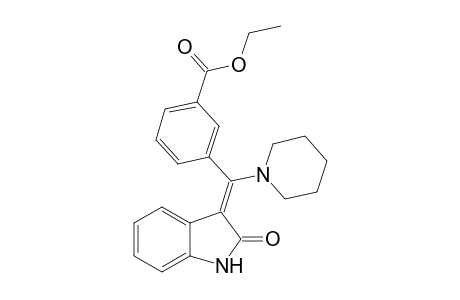 Ethyl 3-{[2-oxo-1,2-dihydroindol-(3Z)-ylidene](piperidin-1-yl)methyl}benzoate